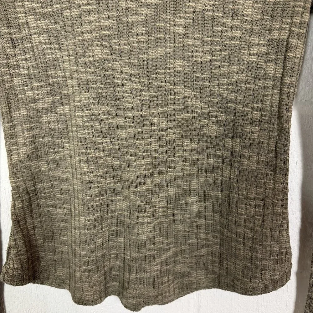 Intimately Free Tee Tan Base Layer Ribbed Soft Sheer‎ Leisure Lounge Sexy XS